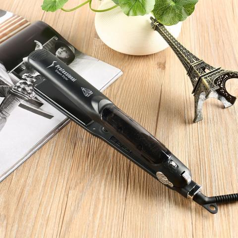 Steam Function Flat Iron Tourmaline Ceramic Vapor Professional Hair Straightener with Argan Oil Infusion Straightening Irons Steam Function Flat Iron Tourmaline Ceramic Vapor Professional Hair Straightener with Argan Oil Infusion Straightening Irons